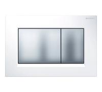 Geberit Sigma20 plaques de déclenchement, pour rinçage à 2 quantités, rectangulaire, 115883KL1, 115883KL1, Colorazione: bianco/cromo opaco/cromo opaco/cromo opaco - CM