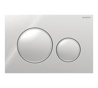 Geberit Sigma20 plaques de déclenchement pour rinçage à 2 quantités, rond, 115.882.KH.1, 115.882.KH.1, Colorazione: cromato lucido / cromato opaco