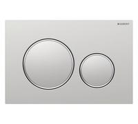 Piastra di azionamento Geberit Sigma20 per sistema a 2 sciacquoni, Colorazione: cromato opaco / cromato lucido / cromato lucido - 115.882.JQ.1