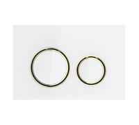 Placca di comando Geberit Sigma21, per doppio scarico, colore metallo ottone, Colorazione: Ottone / bianco - 115.652.SI.1