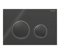 Placca di azionamento Geberit Sigma21, per risciacquo doppio, colore metallo nero cromo, Colorazione: nero cromo / nero - 115.651.SJ.1