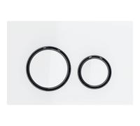 Placca di azionamento Geberit Sigma21, per risciacquo doppio, colore metallo nero cromo, Colorazione: nero cromo / bianco - 115.651.SI.1