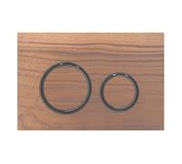 Placca di azionamento Geberit Sigma21, per risciacquo doppio, colore metallo nero cromo, Colorazione: cromo nero / noce americano - 115.651.JX.1