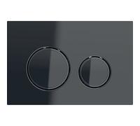 Placca di azionamento Geberit Sigma21, per risciacquo doppio, colore metallo nero cromo, Colorazione: nero cromo / nero - 115.651.SJ.1