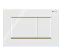 Piastra attuatore Geberit Sigma30, per il lavaggio a 2 volumi, colorazione: bianco / placcato oro