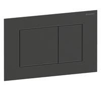 Geberit Sigma40 plaques de déclenchement, pour rinçage à 2 quantités, angulaires, acier inox, 115.629.QD.1, 115.629.QD.1, Colorazione: Nero cromato nero spazzolato
