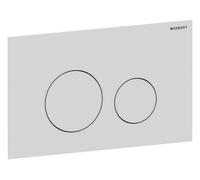 Geberit Sigma40 plaques de déclenchement, pour rinçage à 2 quantités, rond, acier inox, 115.628.JT.1, 115.628.JT.1, Colorazione: Bianco opaco