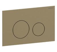 Geberit Sigma40 plaques de déclenchement, pour rinçage à 2 quantités, rond, acier inox, 115628QF1, 115628QF1, Colorazione: ottone spazzolato - CM
