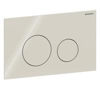 Geberit Sigma40 plaques de déclenchement, pour rinçage à 2 quantités, rond, verre, 115.628.JL.1, 115.628.JL.1, Colorazione: Grigio sabbia