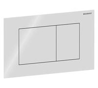 Geberit Sigma40 plaques de déclenchement, pour rinçage à 2 quantités, Square, verre, 115629SI1, 115629SI1, Colorazione: bianco - CM