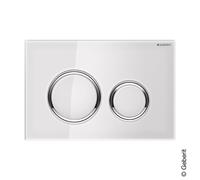 Geberit Sigma50 placca di azionamento Round, 115884SI1, Round Sigma50 [Placche di Scarico > Placche di Scarico per WC]