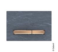 Placca di azionamento Geberit Sigma50 per doppio scarico, colore metallo rosso oro, Colorazione: oro rosa / mustang ardesia - 115.670.JM.2