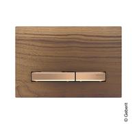 Geberit Sigma50 plaques de déclenchement pour rinçage à 2 quantités, couleur métal or rouge, anguleux, 115.670.JX.2, 115.670.JX.2, Colorazione: oro rosso / noce americano