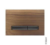 Geberit Sigma50 plaques de déclenchement, pour rinçage à 2 quantités, couleur métal noir chromé, anguleux, 115671JX2, 115671JX2, Colorazione: cromo nero / noce americano - CM