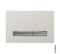 Geberit Sigma50 plaques de déclenchement pour rinçage à 2 quantités, couleur métal chromé, anguleux, 115.788.JL.2, 115.788.JL.2, Colorazione: Grigio sabbia