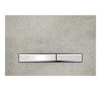Placca di Comando Geberit Sigma 50 Cromato a Doppio Tasto Effetto Cemento | 115.788.JV.2
