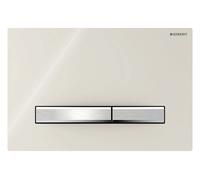 Geberit Sigma50 plaques de déclenchement pour rinçage à 2 quantités, couleur métal chromé, anguleux, 115.788.JL.2, 115.788.JL.2, Colorazione: Grigio sabbia