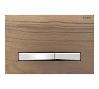 Piastra di azionamento Geberit Sigma50 per sistema a 2 risciacqui, Colorazione: cromato / noce americano - 115.788.JX.2