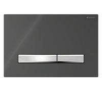 Geberit Sigma50 plaques de déclenchement pour rinçage à 2 quantités, couleur métal chromé, anguleux, 115.788.JK.2, 115.788.JK.2, Colorazione: lava/vetro