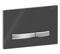 Geberit Sigma50 plaques de déclenchement pour rinçage à 2 quantités, couleur métal chromé, anguleux, 115788SD2, 115788SD2, Colorazione: Vetro affumicato a specchio - CM