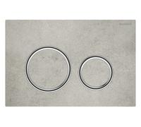 Geberit Sigma50 plaques de déclenchement, pour rinçage à 2 quantités, couleur métal chromé, rond, 115884JV1, 115884JV1, Colorazione: cromato / aspetto cemento - CM