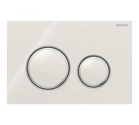 Placca di comando Geberit Sigma21 per doppio scarico, colore metallo cromato, 115.884., Colorazione: cromato / grigio sabbia - 115.884.JL.1