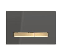Placca di comando Geberit Sigma50, per 2 sciacquoni, colore metallo ottone, 115.671., Colorazione: Ottone / nero - 115.672.DW.2