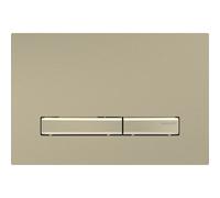 Placca di comando Geberit Sigma50, per 2 sciacquoni, colore metallo ottone, 115.671., Colorazione: Ottone / Ottone spazzolato, rivestito facile da pulire - 115.672.QF.2