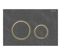 Geberit Sigma21 - Placca di comando per 2 volumi di risciacquo, ardesia Mustang/ottone 115.652.JM.1