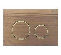 Placca di comando Geberit Sigma21, per doppio scarico, colore metallo ottone, Colorazione: Ottone / noce americano - 115.652.JX.1