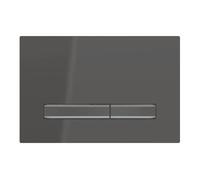 Geberit Sigma50 - Placca di comando per 2 volumi di risciacquo, nero/cromo nero 115.671.DW.2