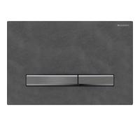 Placca di azionamento Geberit Sigma50, per risciacquo doppio, colore metallo nero cromo, Colorazione: nero cromato / ardesia mustang - 115.671.JM.2