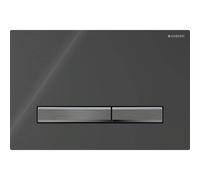 Geberit Sigma50 plaques de déclenchement, pour rinçage à 2 quantités, couleur métal noir-chrome, 115.671.DW.2, 115.671.DW.2, Colorazione: nero cromo / nero