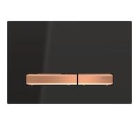 Geberit Sigma50 - Placca di comando per 2 volumi di risciacquo, nero/color oro rosso 115.670.DW.2