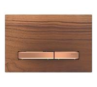 Geberit Sigma50 - Placca di comando per 2 volumi di risciacquo, noce americano/color oro rosso 115.670.JX.2
