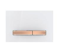 Placca di azionamento Geberit Sigma50 per doppio scarico, colore metallo rosso oro, Colorazione: oro rosa / bianco - 115.670.11.2