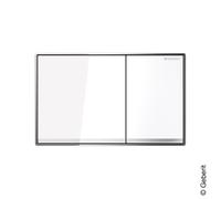 Piastra attuatore Geberit Sigma60 per il lavaggio a 2 volumi, montato ad incasso, colorazione: bianco / a specchio / cromato lucido / cromato lucido