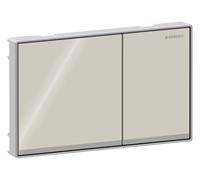 Geberit Sigma60 plaques de déclenchement, pour rinçage à 2 quantités, à fleur de surface, 115640JL1, 115640JL1, Colorazione: grigio sabbia, a specchio / cromato lucido - CM