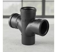 Geberit Silent-PP Derivazione a curva 87,5° doppia, DN 100 / 100 / 70, 390.567.1