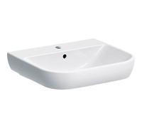Lavabo Geberit Smyle 500227, 55x48cm, con foro per rubinetto e troppopieno, Colorazione: Bianco - 500.227.01.1
