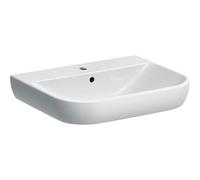Lavabo Geberit Smyle 500228, 60x48cm, con foro per rubinetto e troppopieno, Colorazione: Bianco - 500.228.01.1