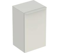 Geberit Smyle Armadio laterale quadrato, 500360, 36x60x32,6 cm, con 1 porta ad apertura a sinistra, Colorazione: Laccato lucido grigio sabbia - 500.360.JL.1