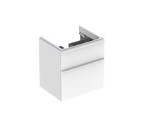 Mobiletto Geberit Smyle Square, 500352, 584x617x470 mm, con 2 cassetti, Colorazione: Laccato lucido bianco - 500.352.00.1