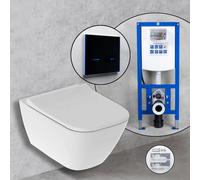 Geberit Smyle Square Compact set completo WC sospeso con elemento incasso neeos,, 500379011+16746BM#SET, Smyle Square bianco [WC > WC con Elementi Incasso]
