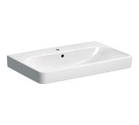 Geberit Smyle Square Lavabo 500249, 75x48cm, con foro per rubinetto, con troppopieno, colorazione: Bianco, con KeraTect
