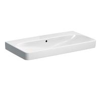 Geberit Smyle Lavabo quadrato 500250, 90x48cm, senza foro per rubinetto, con troppopieno, Colorazione: Bianco - 500.250.01.1