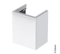 Mobiletto lavamano Geberit Smyle Square, 500364, 492x617x406 mm, con 1 anta, apertura a sinistra, Colorazione: Laccato lucido bianco - 500.364.00.1