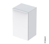 Geberit Smyle Armadio laterale quadrato, 500360, 36x60x32,6 cm, con 1 porta ad apertura a sinistra, Colorazione: Laccato lucido bianco - 500.360.00.1