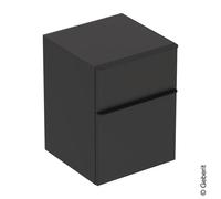 Geberit Smyle Armadio laterale quadrato, 500357, 45x60x47cm, con 2 cassetti, Colorazione: Lava / laccato opaco - 500.357.JK.1