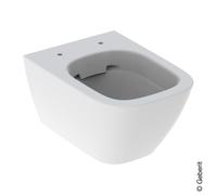 Geberit Smyle Square Valvola di risciacquo a testa bassa per WC sospeso, sporgenza ridotta, forma chiusa, senza bordo 500379, Colorazione: Bianco, con KeraTect - 500.379.01.8